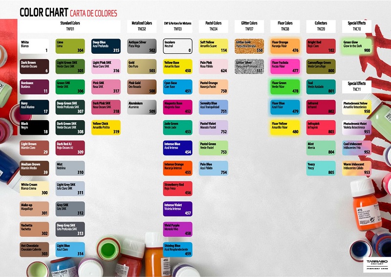 Sneakers Paint Color Chart 